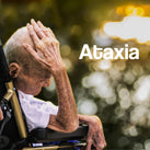 A white panel with the word – Ataxia – on it