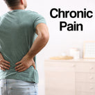 A white panel with the words – Chronic Pain – on it