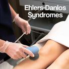 A white panel with the words – Ehlers-danlos Syndrome – on it