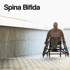 A white panel with the words – Spins Bifida – on it