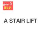 A white panel with the the words – Choose A Stair Lift – on it