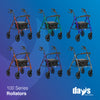 Days 100 Series 4 Wheel Rollators - In a range of sizes and colours