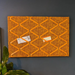 Fabric Notice Board - Orange Barkcloth