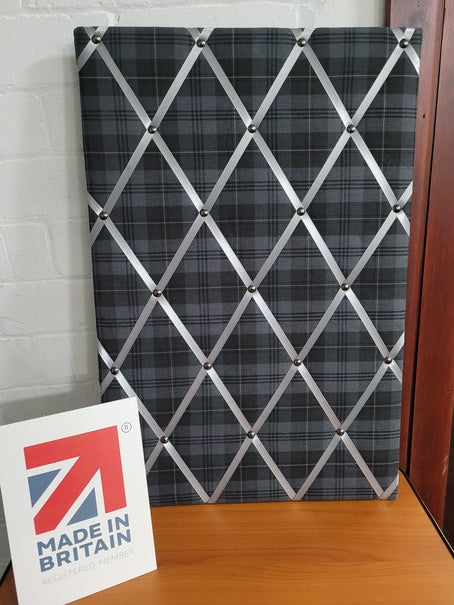 Fabric Notice Board - Grey Watch