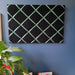 Fabric Notice Board - Black Velvet Green Ribbon