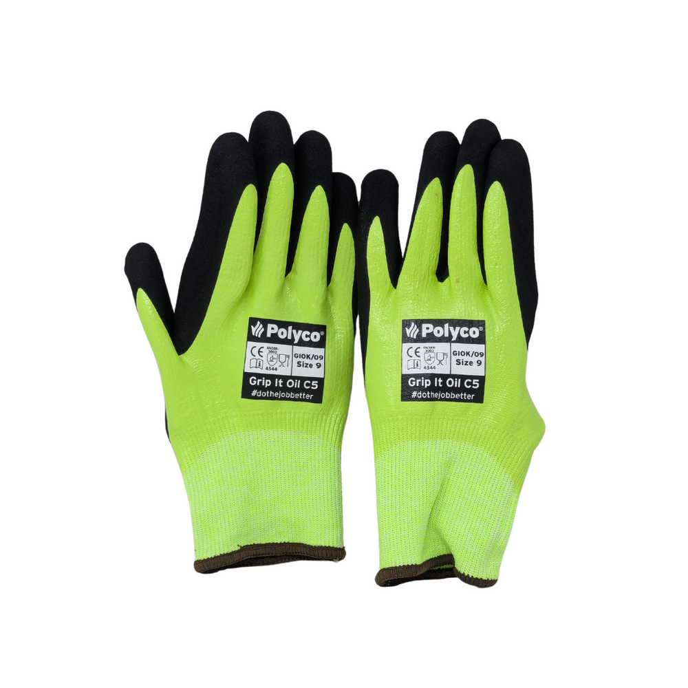 Polyco Grip It Oil C5 Cut Resistant Gloves