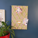 Fabric Notice Board - Hessian Lime Green