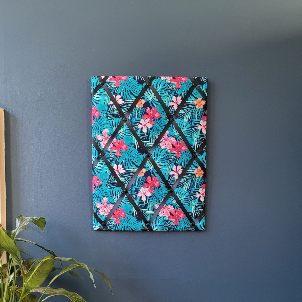 Small Fabric Notice Board - Tropical Palm