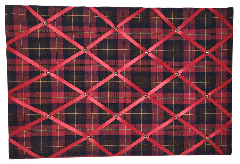 Fabric Notice Board - Burgundy Boyd