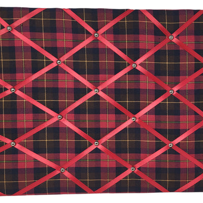 Fabric Notice Board - Burgundy Boyd