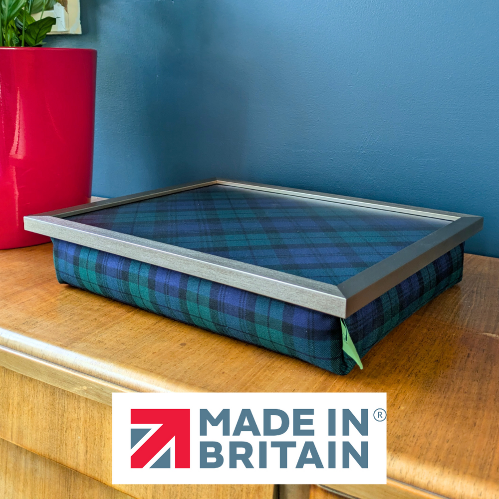 Black Watch Tartan Cushioned Luxury Lap Tray