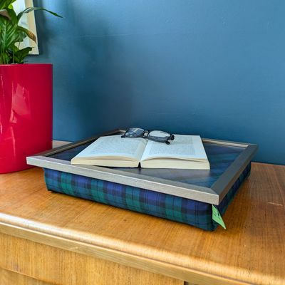 Black Watch Tartan Cushioned Luxury Lap Tray