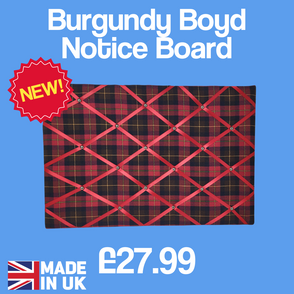 Burgundy Boyd Notice Board - £27.99