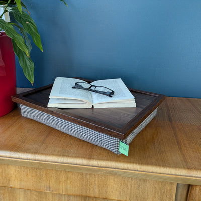 Luxury Dogtooth Lap Tray with Bean Bag by Made in the Mill