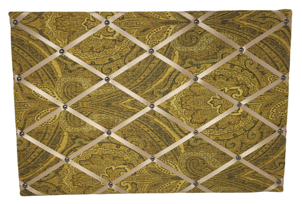 Fabric Notice Board - Gold Tapestry