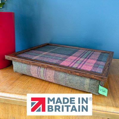 Luxury Harrier Tweed Lap Tray With Bean Bag from Made in the Mill