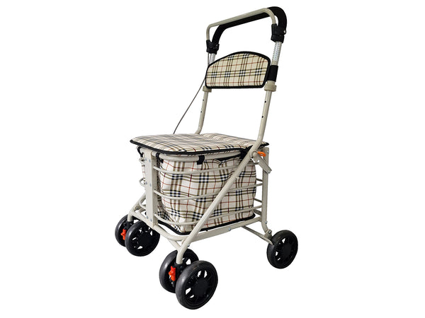 Shopping Trolley with Seat - Check