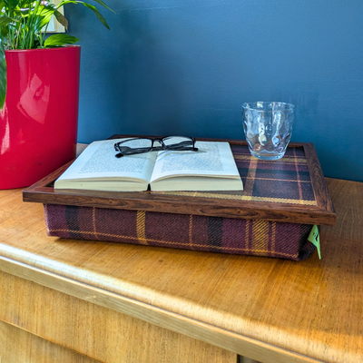 Luxury Papillion Tweed Lap Tray With Bean Bag from Made in the Mill