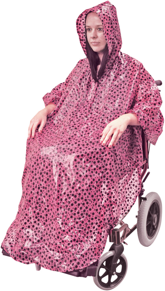 Universal Wheelchair Poncho - Pink Pattern