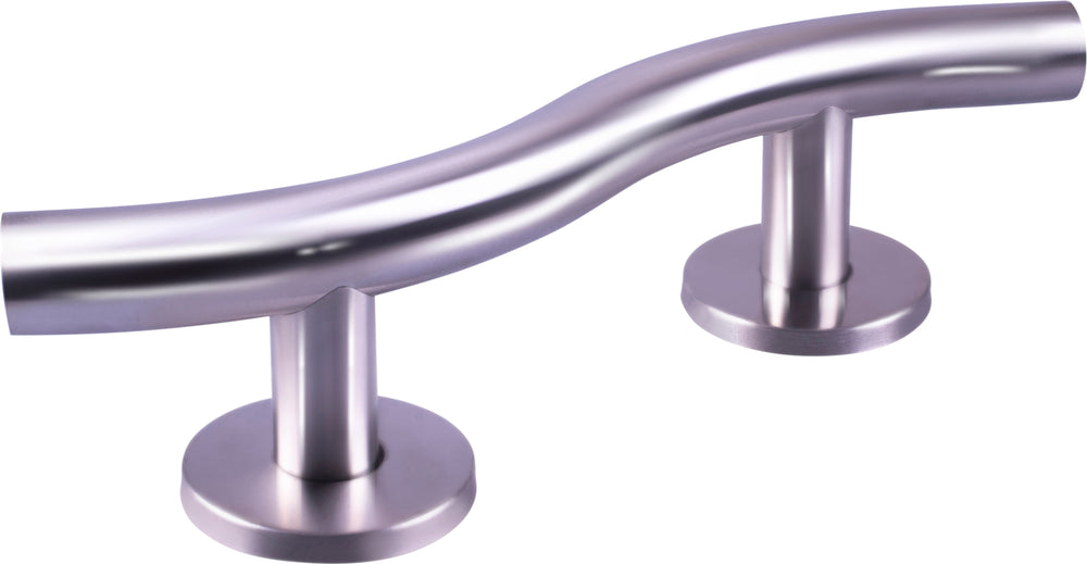 Luxury Curved Stainless Steel Grab Bar in a Polished Finish - 355mm