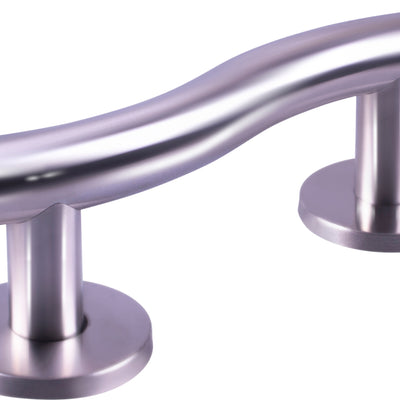 Luxury Curved Stainless Steel Grab Bar in a Polished Finish - 355mm