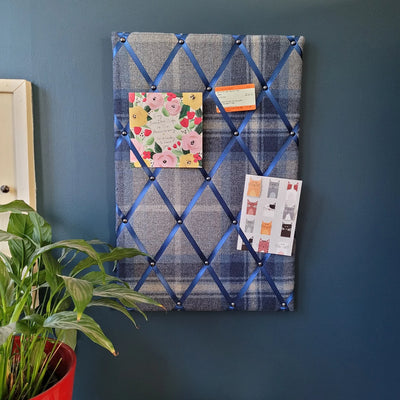 Fabric Notice Board - Border Tweed