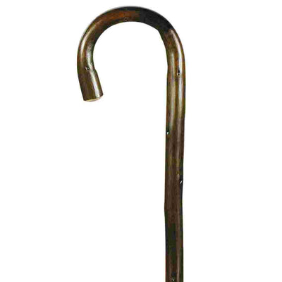 the image shows the gents chestnut crook walking stick