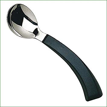 shows the Amefa curved handled spoon