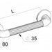 Picture of dimensions of Atlantis Moulded Fluted Grab Rails