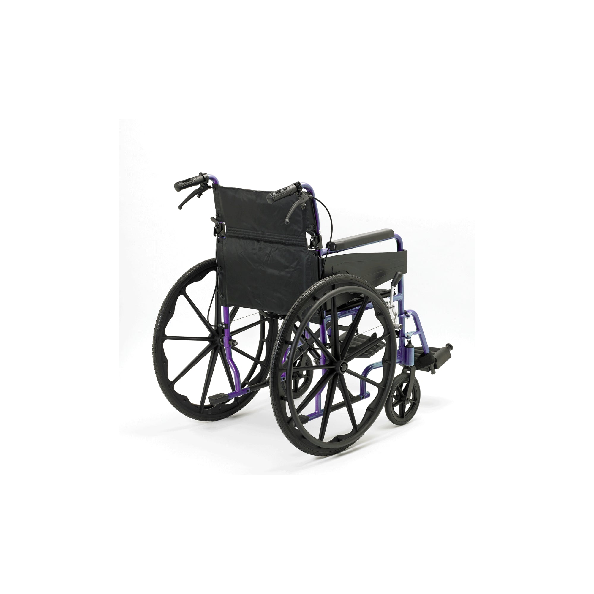 Luxury Aluminum Alloy Self-propelled Folding Wheelchair Black