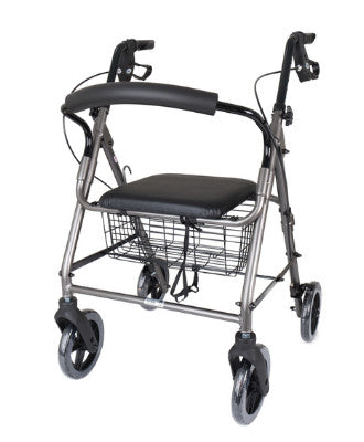 Days Four-Wheeled Rollator/Walker - Silver