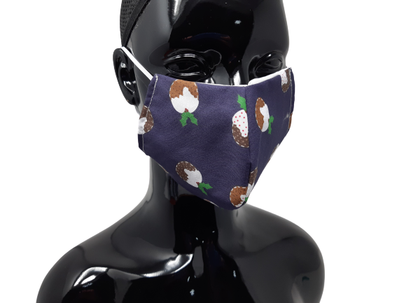 Washable and Reusable Christmas Puddings Face Mask