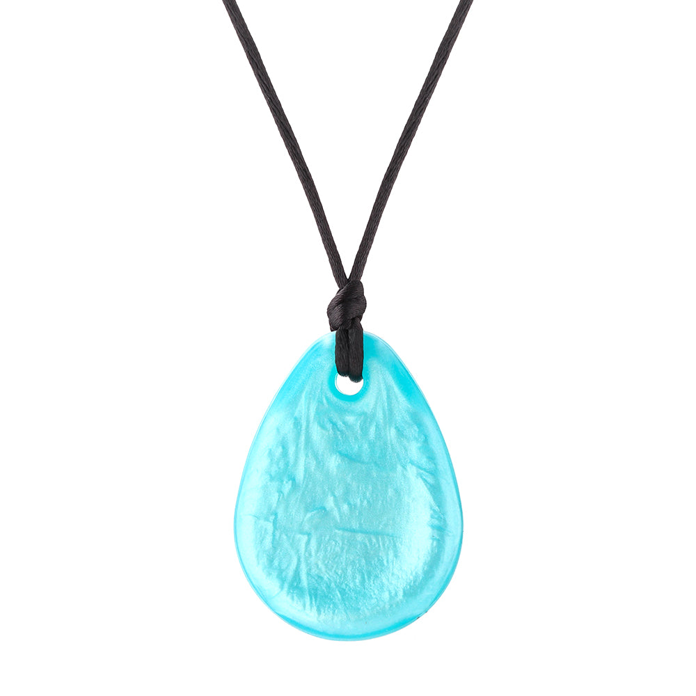 Chewigem – Raindrop Pendant - Blue Shimmer