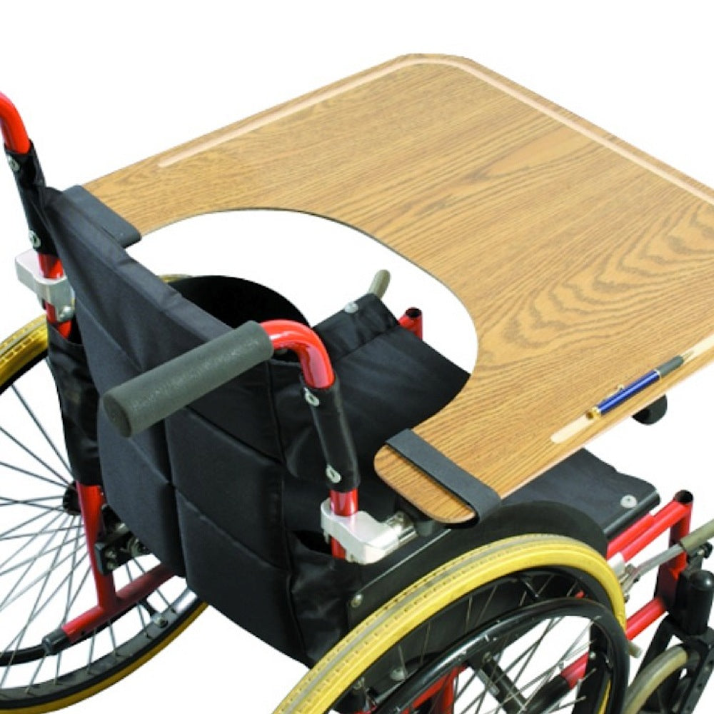 Wheelchair tray clearance